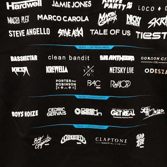 Ultra Miami Music Festival 2015 artists lineup t shirt M NWOT - Picture 5 of 7